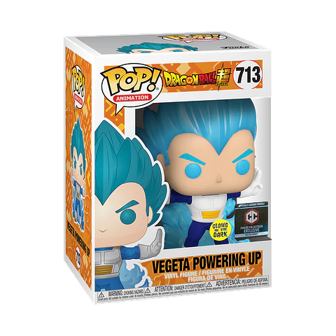 Funko Pop! Vegeta Powering Up (Glows in the dark) #713 Chalice Collectibles - Dragon Ball Super