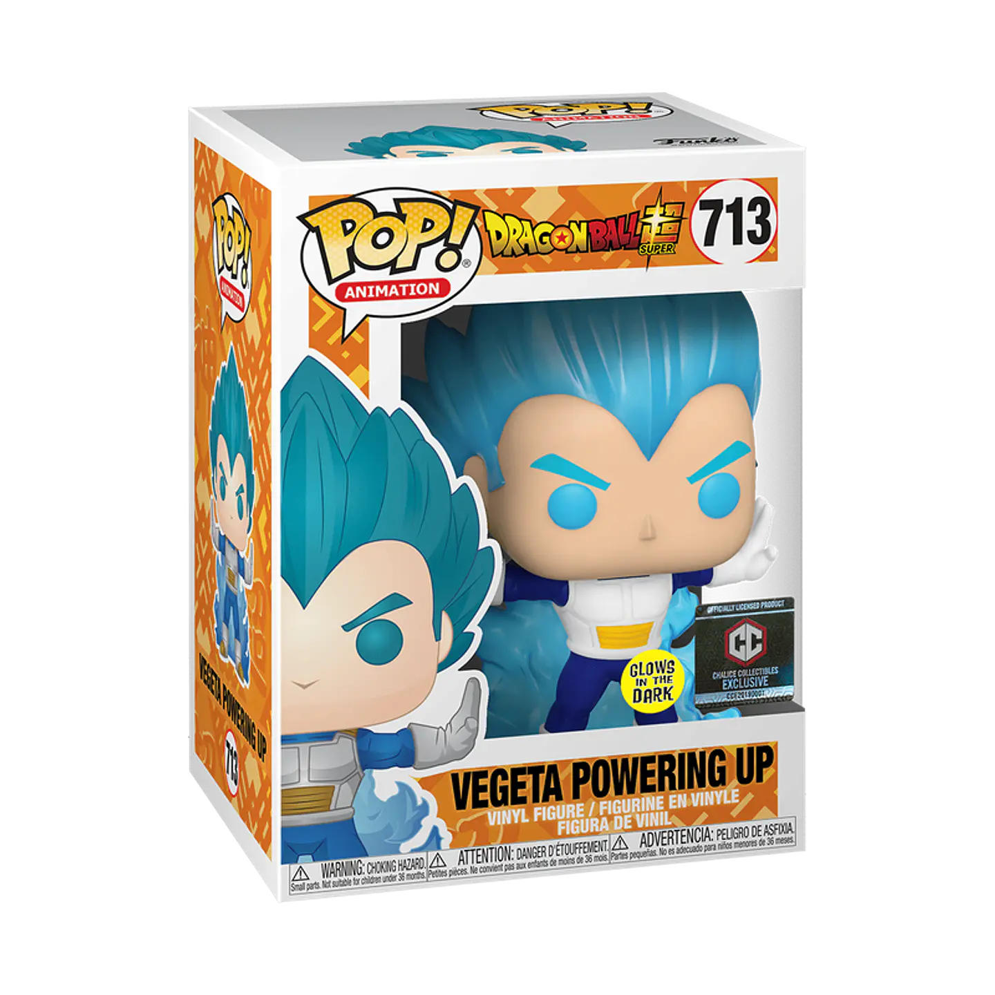Funko Pop! Vegeta Powering Up (Glows in the dark) #713 Chalice Collectibles - Dragon Ball Super 1