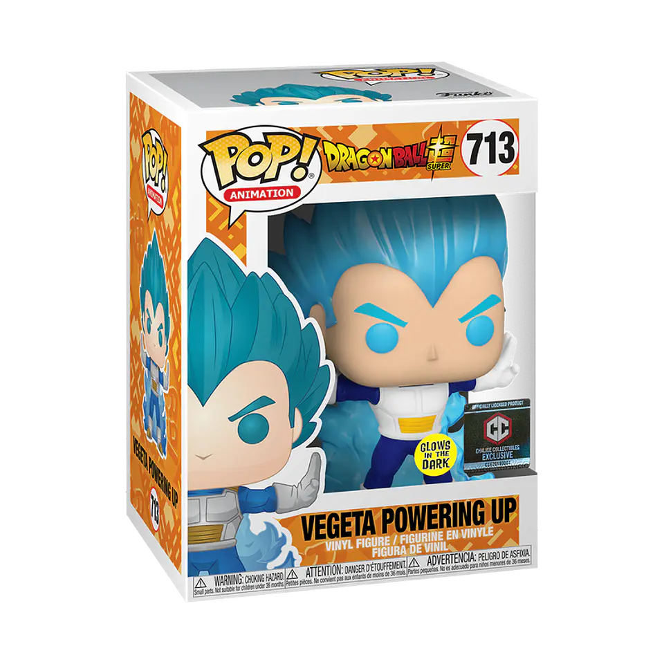 Funko Pop! Vegeta Powering Up (Glows in the dark) #713 Chalice Collectibles - Dragon Ball Super 1