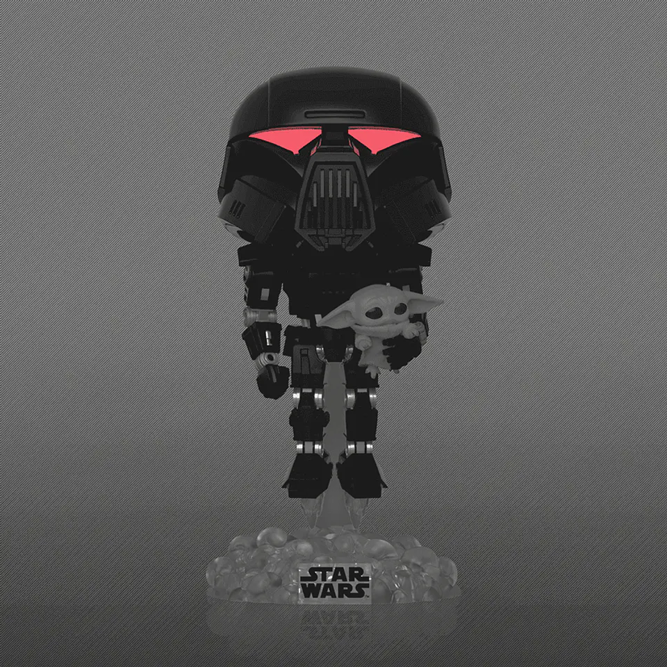 Funko Pop! Dark Trooper with Grogu (Glows in the dark) #488 Entertainment Earth - Star Wars: The Mandalorian 3