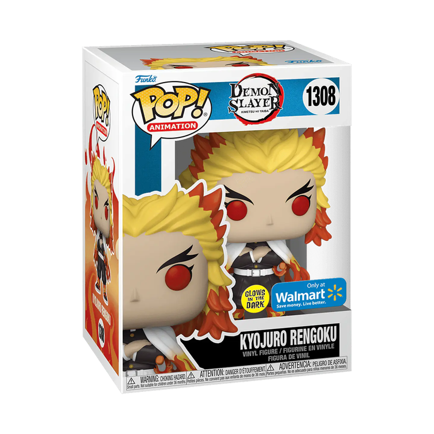 Funko Pop! Kyojuro Rengoku (Glows in the dark) #1308 Walmart - Demon Slayer 1