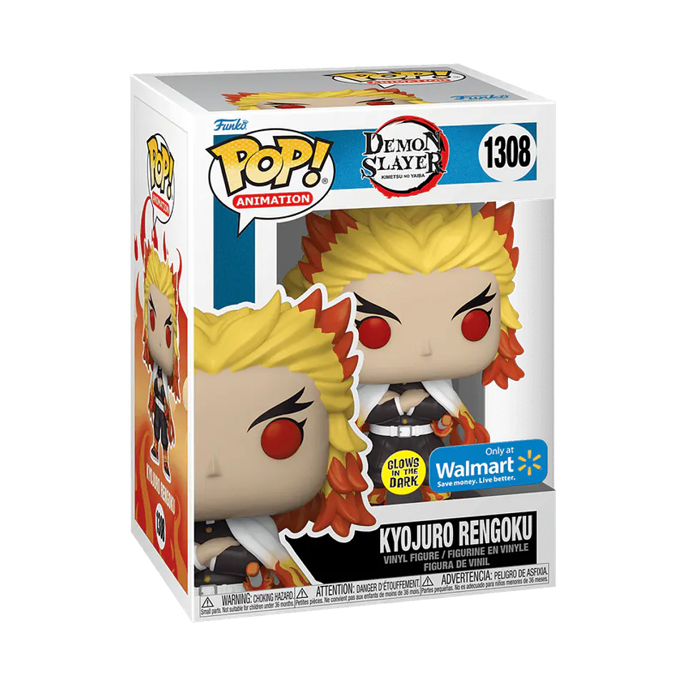 Funko Pop! Kyojuro Rengoku (Glows in the dark) #1308 Walmart - Demon Slayer 1
