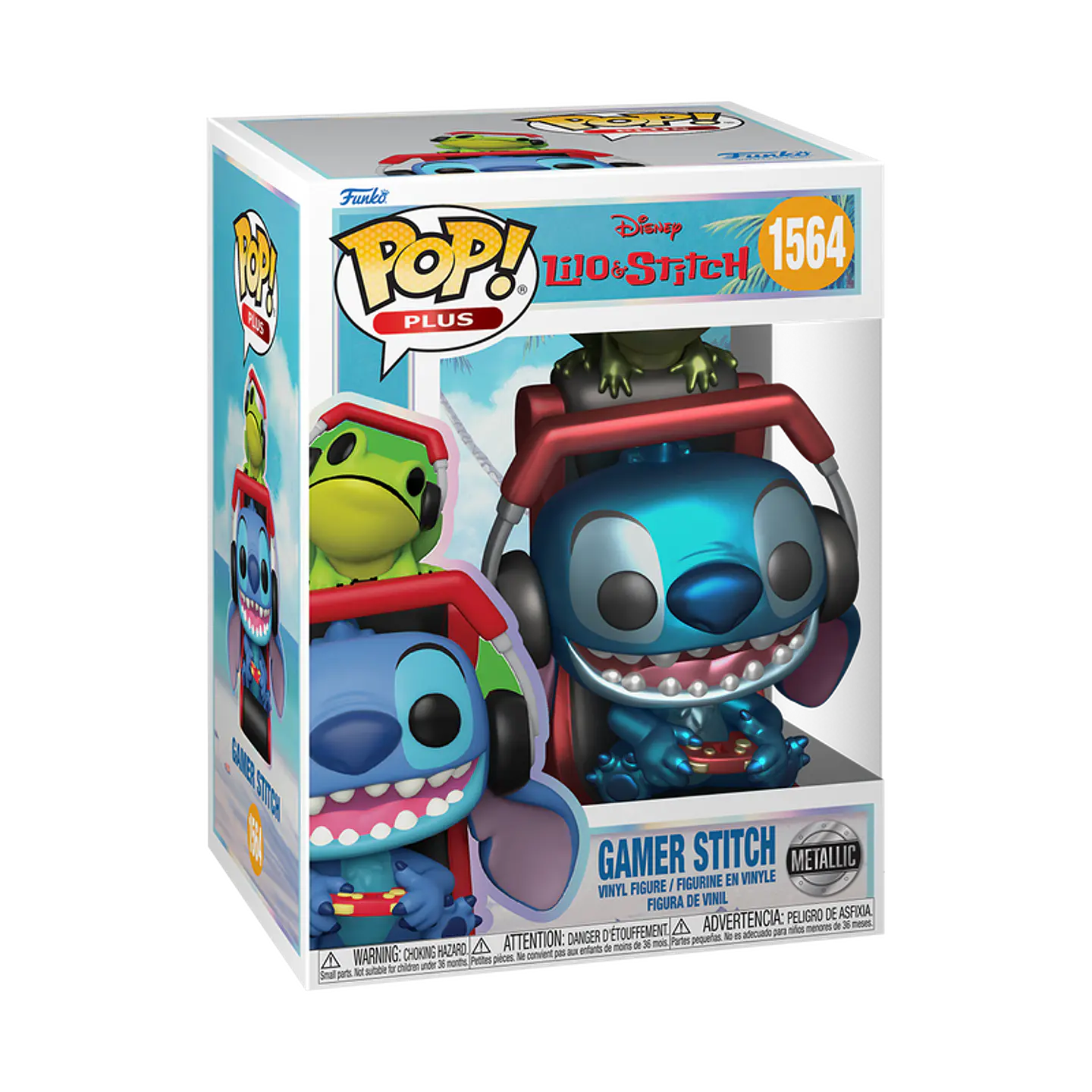 Funko Pop! Plus: Gamer Stitch (Metallic) #1564 - Lilo & Stitch 1