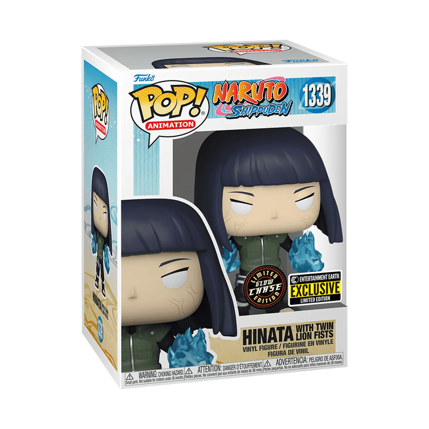 Funko Pop! Hinata With Twin Lion Fists (GLOW CHASE) #1339 Entertainment Earth - Naruto Shippuden 1