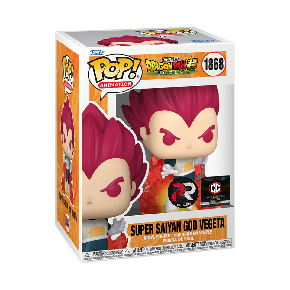 Funko Pop! Super Saiyan God Vegeta #1868 Chalice Collectibles (PR) - Dragon Ball Super: Broly 1