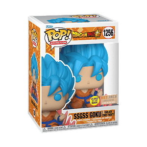 Funko Pop! SSGSS Goku (Kaio-Ken Times Twenty) (Glows in the dark) #1256 BoxLunch - Dragon Ball Super 