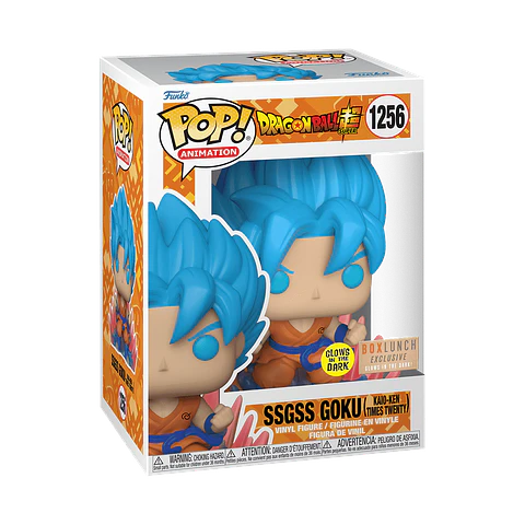 Funko Pop! SSGSS Goku (Kaio-Ken Times Twenty) (Glows in the dark) #1256 BoxLunch - Dragon Ball Super 
