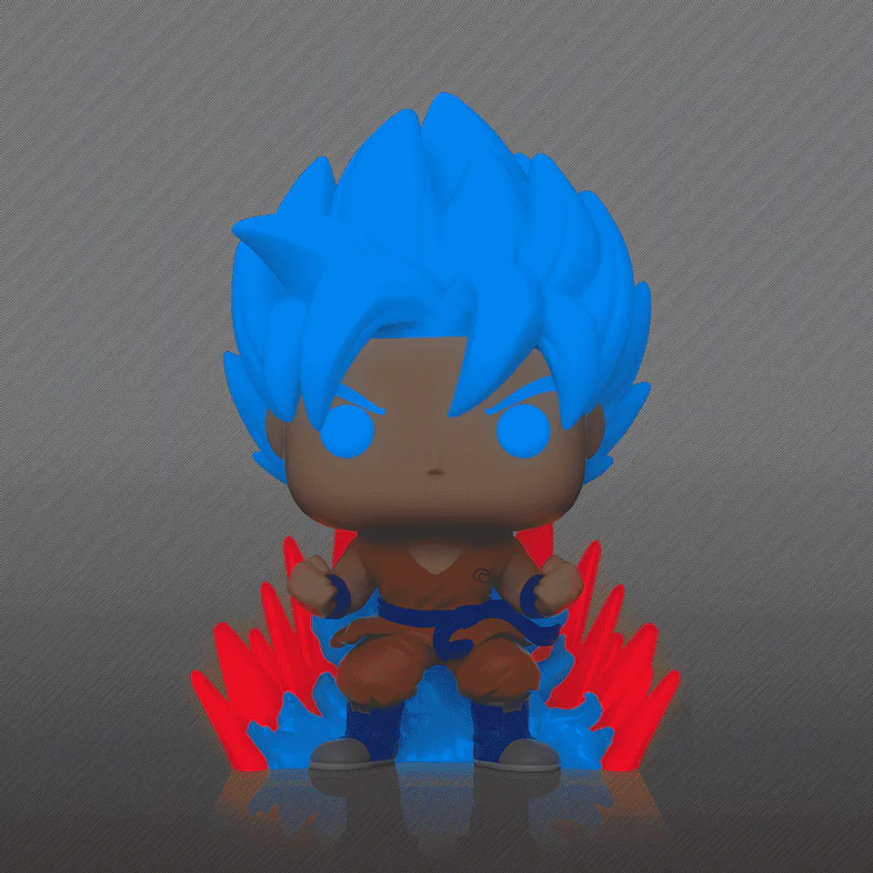 Funko Pop! SSGSS Goku (Kaio-Ken Times Twenty) (Glows in the dark) #1256 BoxLunch - Dragon Ball Super  3
