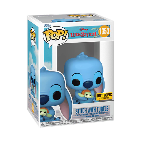 Funko Pop! Stitch with Turtle #1353 Hot Topic - Disney: Lilo & Stitch