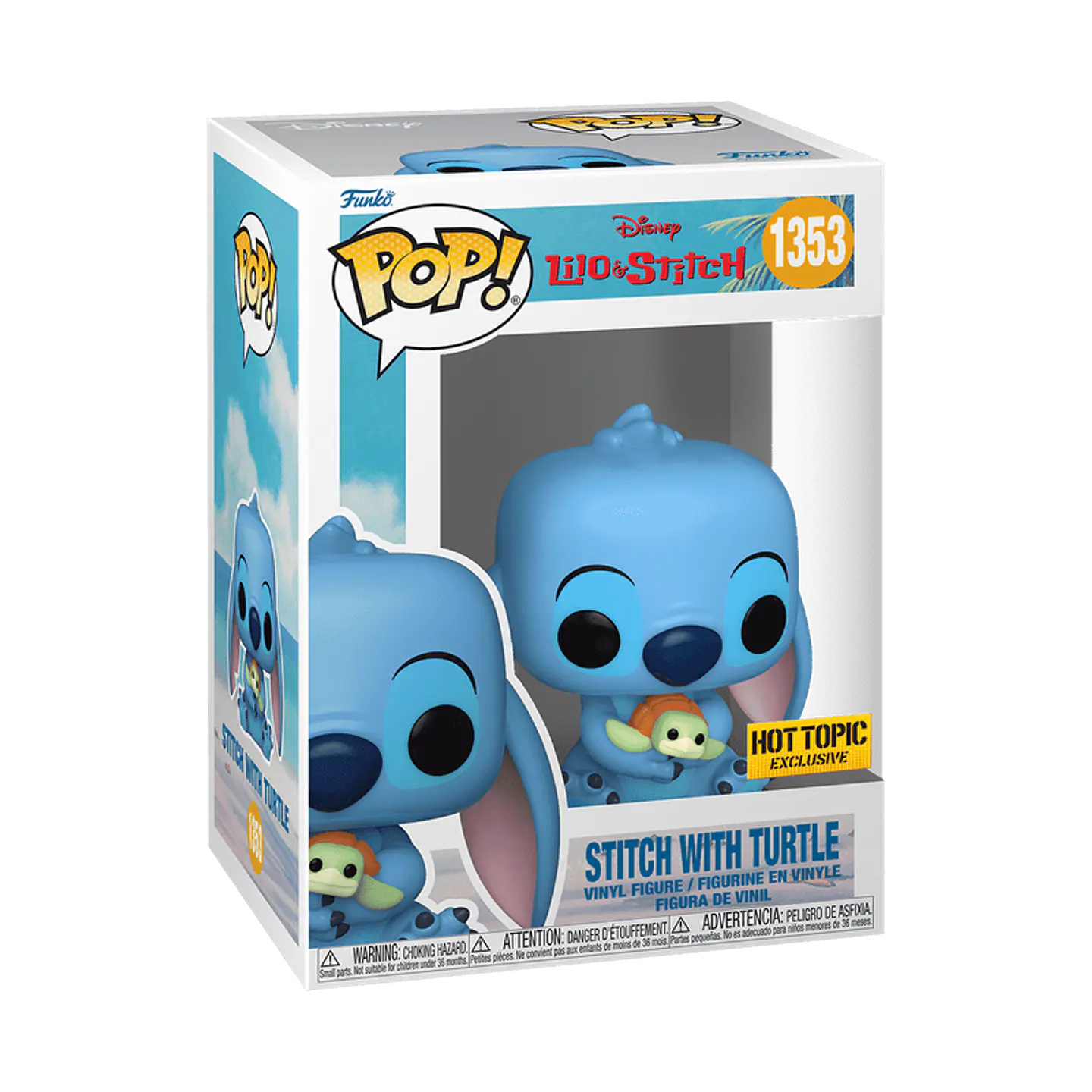 Funko Pop! Stitch with Turtle #1353 Hot Topic - Disney: Lilo & Stitch 1