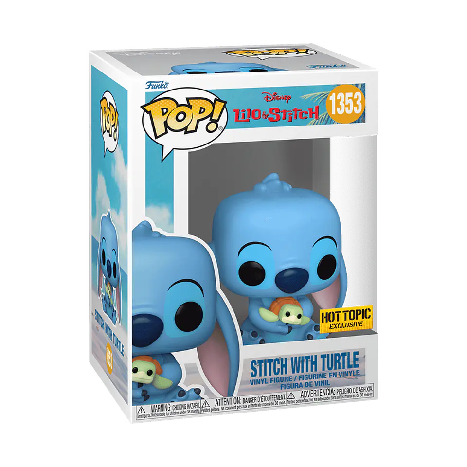 Funko Pop! Stitch with Turtle #1353 Hot Topic - Disney: Lilo & Stitch 1