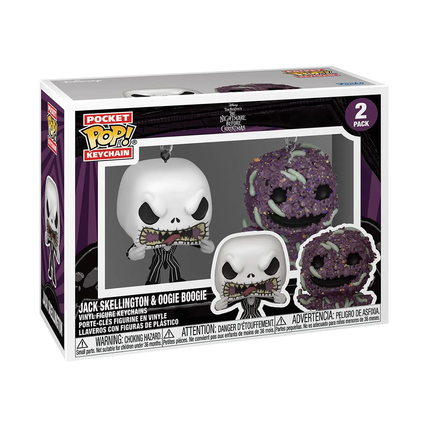 Llavero Jack Skellington y Oogie Boogie Pocket Pop 2pack - The Nightmare Before Christmas 1