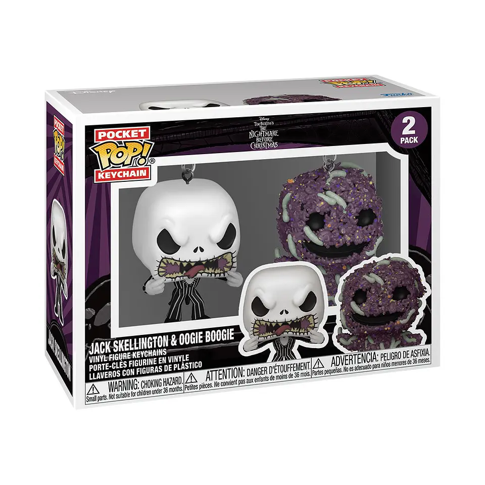 Llavero Jack Skellington y Oogie Boogie Pocket Pop 2pack - The Nightmare Before Christmas 1