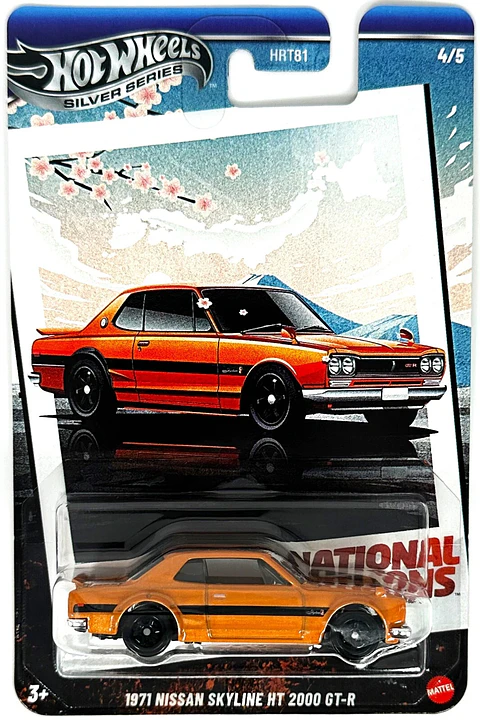 Hot Wheels: 1971 Nissan Skyline HT 2000 GT-R - Silver Series National Icons