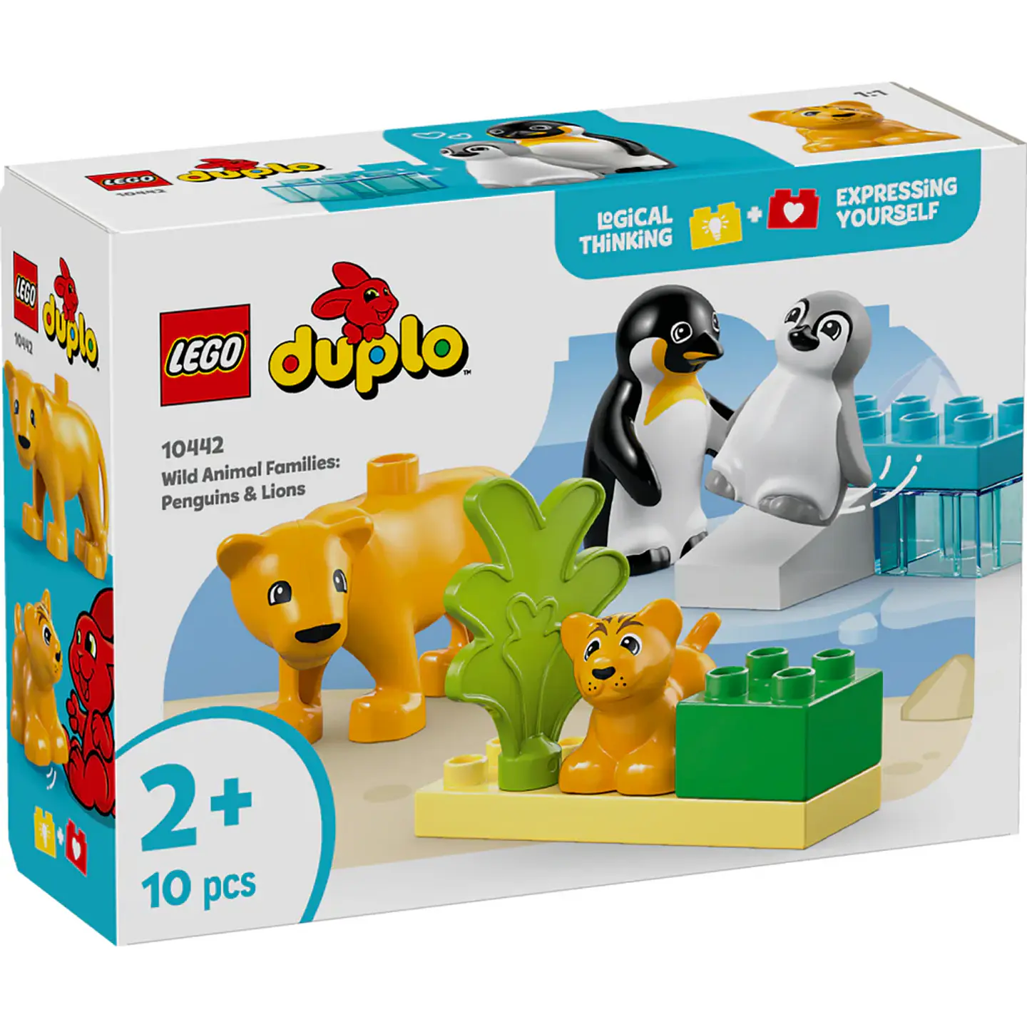 LEGO 10442: Familias de la Fauna Salvaje: Pingüinos y Leones 1