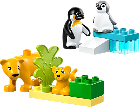 LEGO 10442: Familias de la Fauna Salvaje: Pingüinos y Leones
