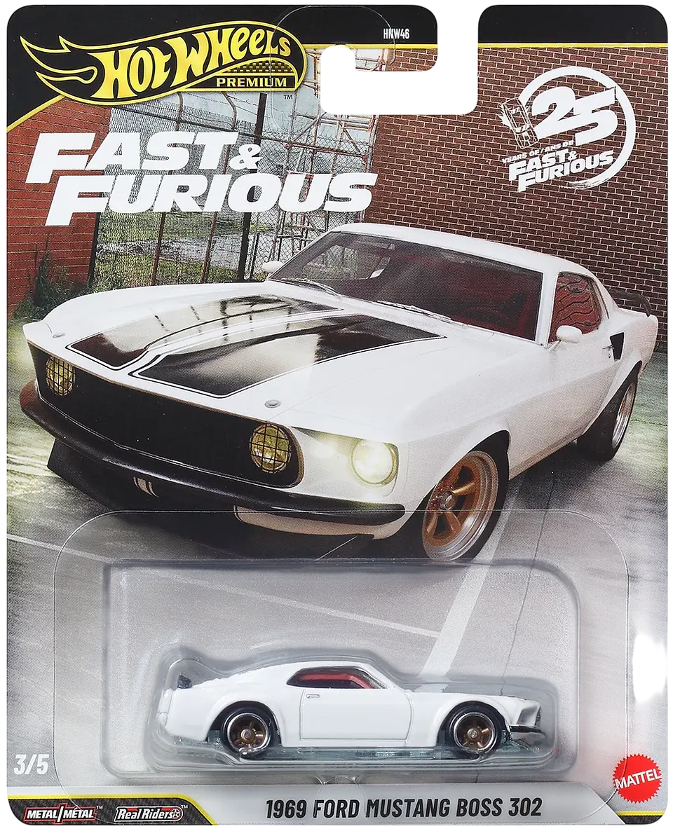 Hot Wheels Premium: 1969 Ford Mustang Boss 302 - Fast & Furious 1