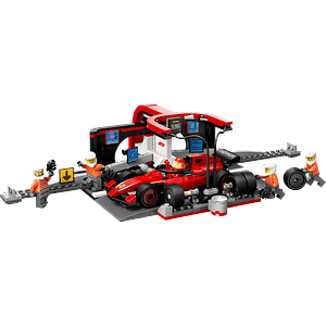 LEGO 60443: Parada en Boxes de F1 y Equipo de Mecánicos con Coche Ferrari