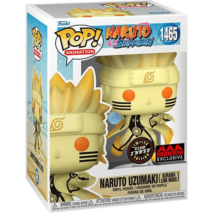 Funko Pop! Naruto Uzumaki (Kurama Link Mode) #1465 AAA Anime - Naruto Shippuden 3