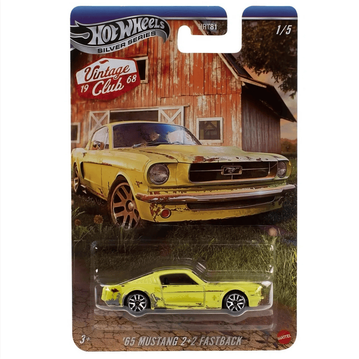 Hot Wheels: '65 Mustang 2+2 Fastback - Silver Series Vintage Club 1