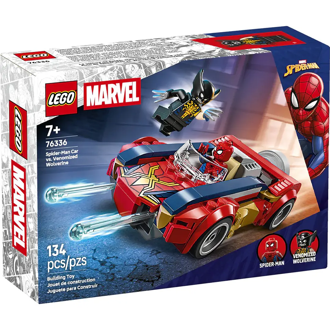 LEGO 76336: Auto de Spider-Man vs. Wolverine Venomizado 1
