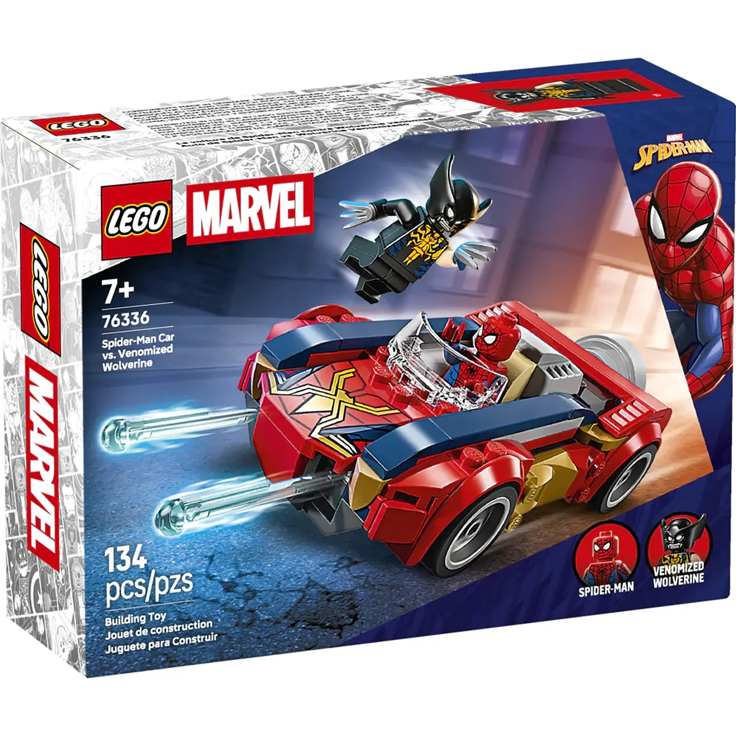 LEGO 76336: Auto de Spider-Man vs. Wolverine Venomizado 1