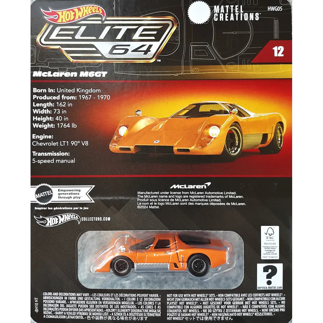 Hot Wheels: McLaren M6GT - Elite 64 2