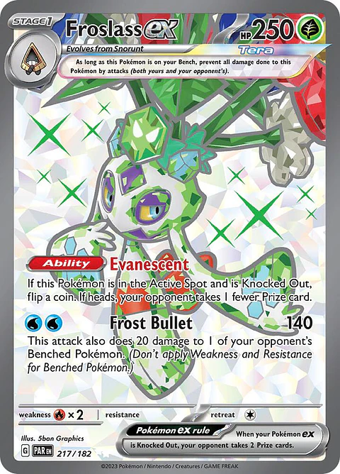 Pokémon TCG: Froslass ex -217/182- SV04: Paradox Rift (PAR)