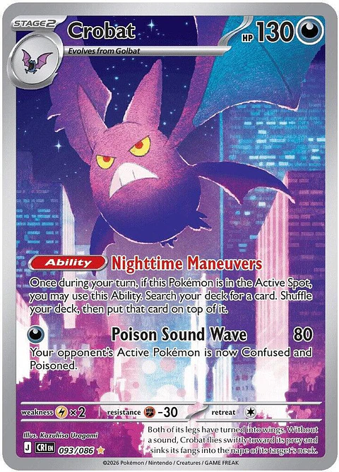Pokémon TCG: Crobat -093/086- ME04: Chaos Rising (CRI)