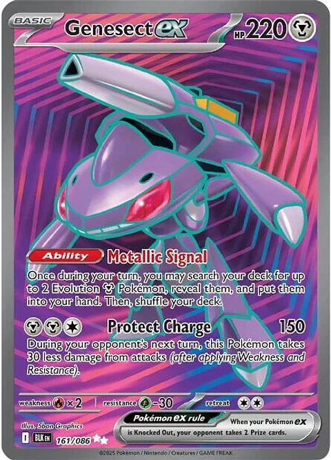 Pokémon TCG: Genesect ex -161/086- SV: Black Bolt (BLK)