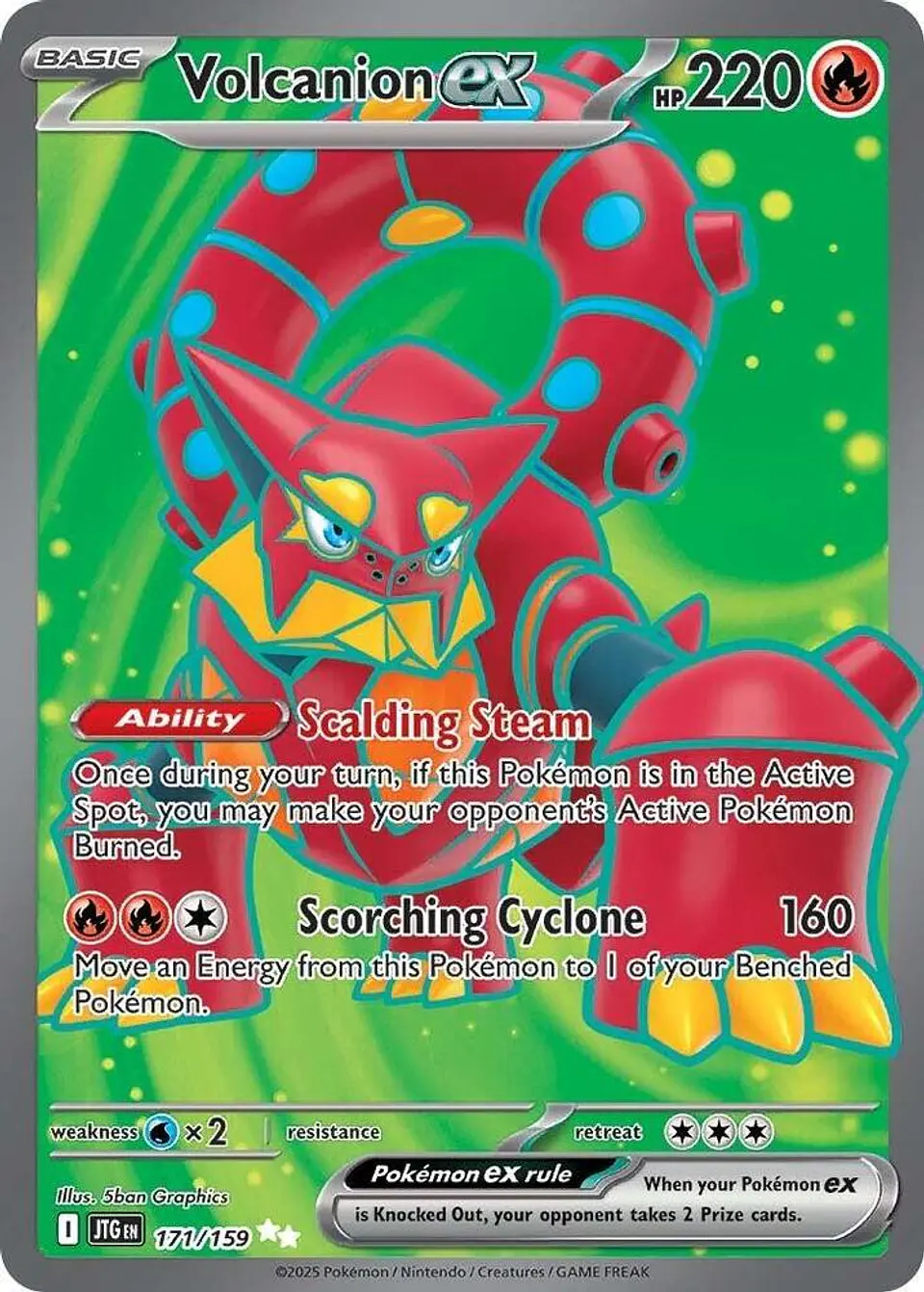 Pokémon TCG: Volcanion ex -171/159- SV09: Journey Together (JTG) 1