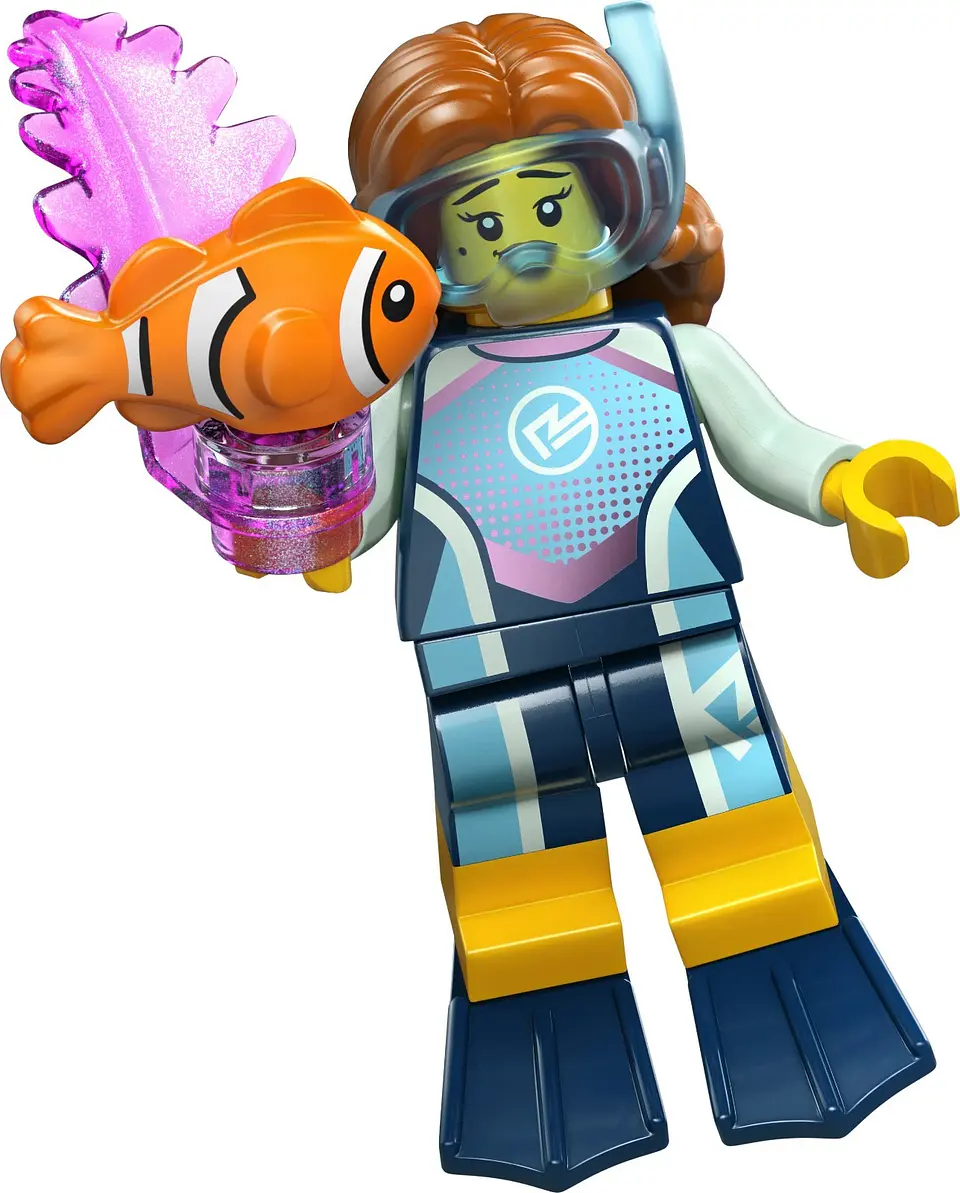 Lego Minifigura: Bióloga Marina - Serie 29 1