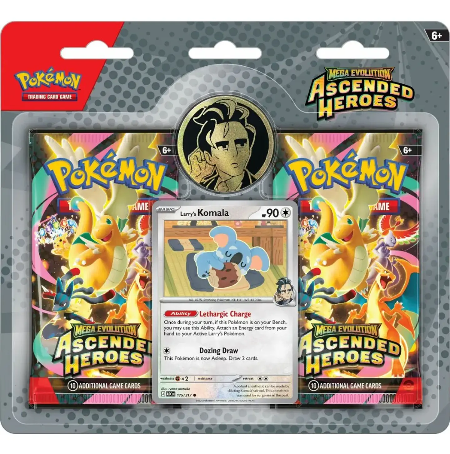 Pokémon TCG: Larry's Komala Blister - ME: Ascended Heroes 1