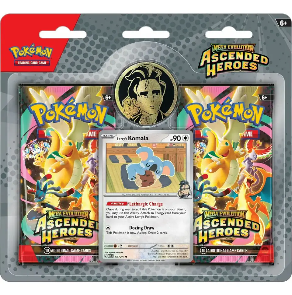 Pokémon TCG: Larry's Komala Blister - ME: Ascended Heroes 1