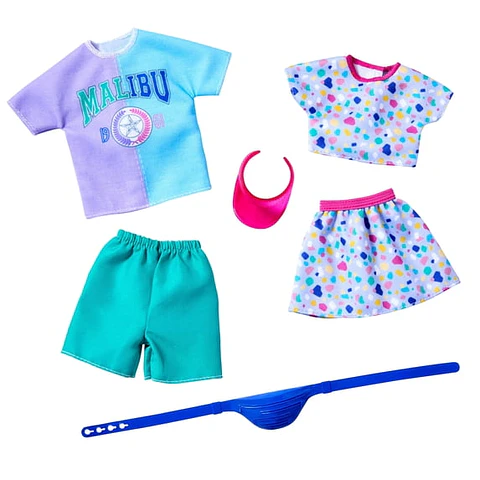 Ropa para Barbie y Ken 2-pack | Outfit Malibú con accesorios - Mattel
