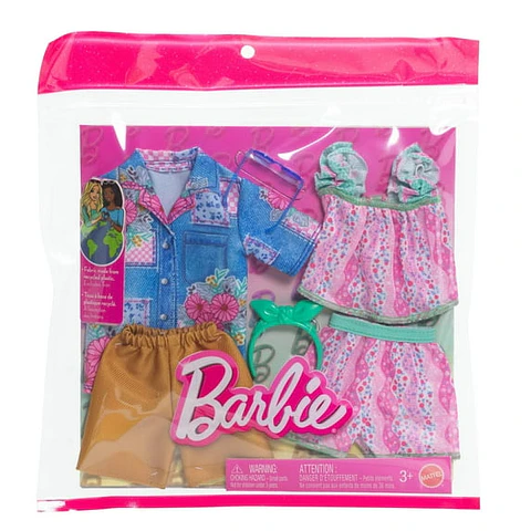 Ropa para Barbie y Ken 2-pack | Outfit Floral con accesorios - Mattel