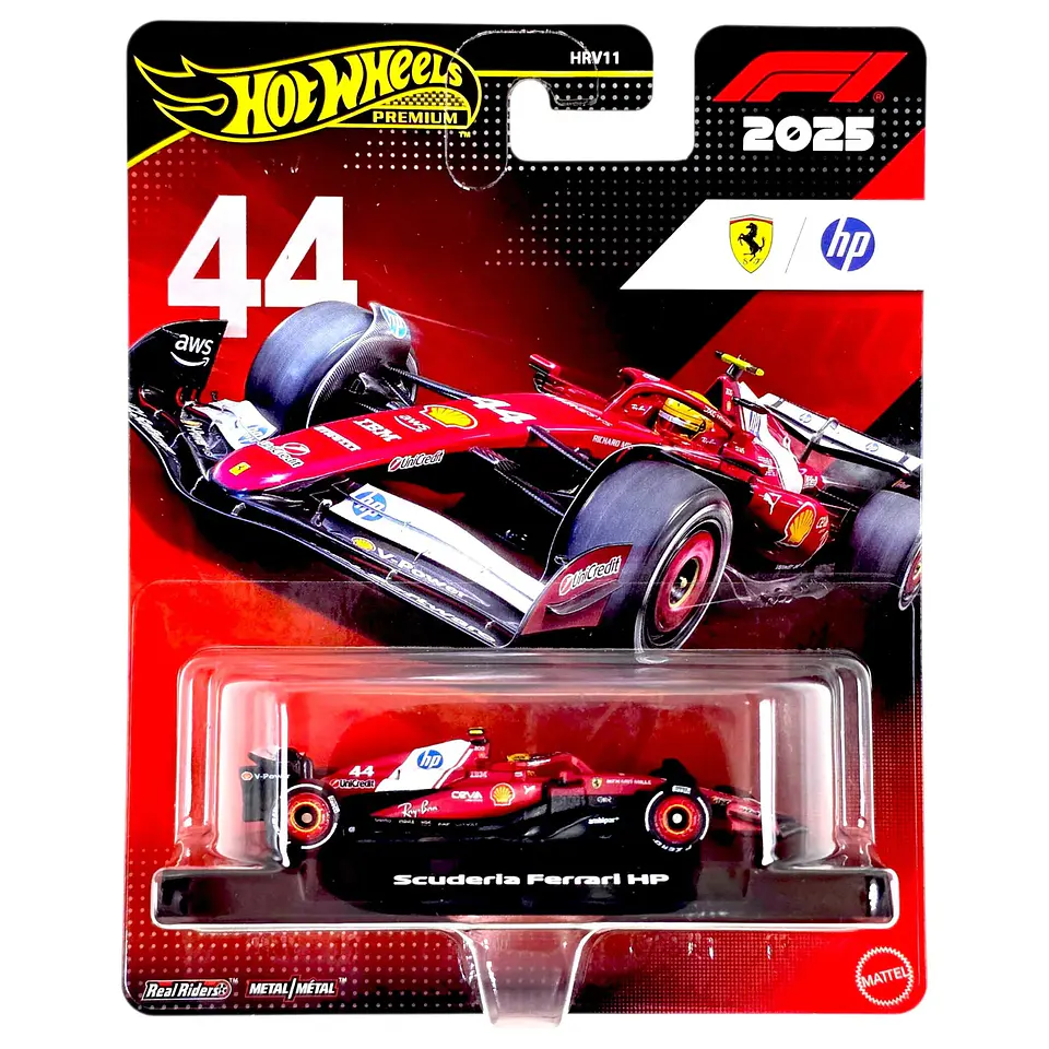 Hot Wheels Premium: Scuderia Ferrari HP Car - Lewis Hamilton #44 1