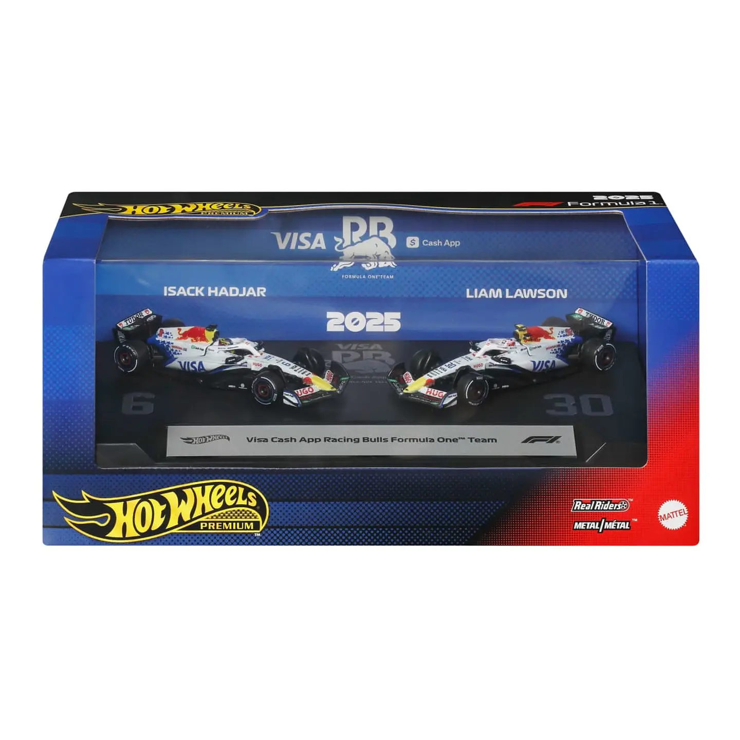 Hot Wheels Premium: Visa Cash App Racing Bulls Formula 1 Team 2pack - Isack Hadjar & Liam Lawson 1