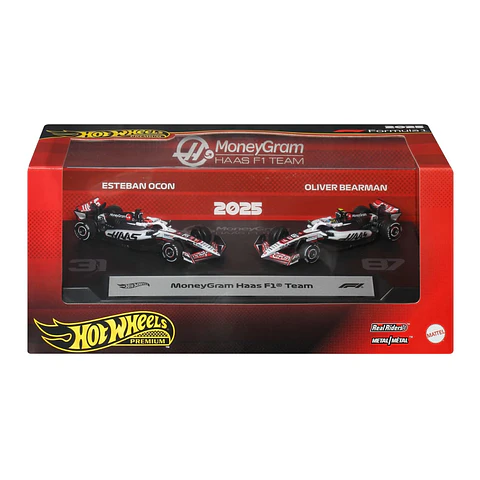 Hot Wheels Premium: MoneyGram Haas Formula 1 Team 2pack - Esteban Ocon & Oliver Bearman
