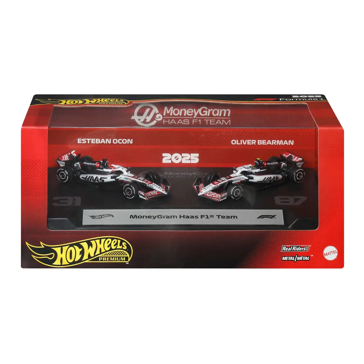 Hot Wheels Premium: MoneyGram Haas Formula 1 Team 2pack - Esteban Ocon & Oliver Bearman 1