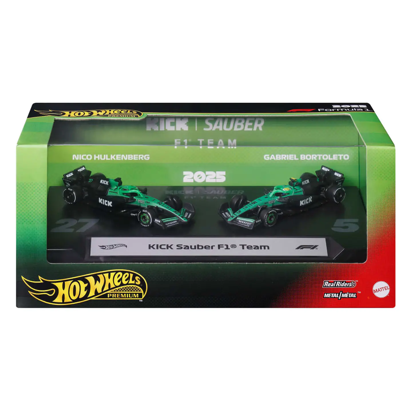 Hot Wheels Premium: Kick Sauber Formula 1 Team 2pack - Nico Hulkenberg & Gabriel Bortoleto 1