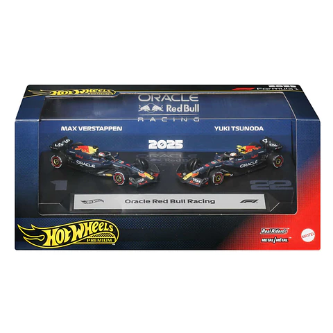Hot Wheels Premium: Oracle Red Bull Racing Formula 1 Team 2pack - Max Verstappen & Yuki Tsunoda