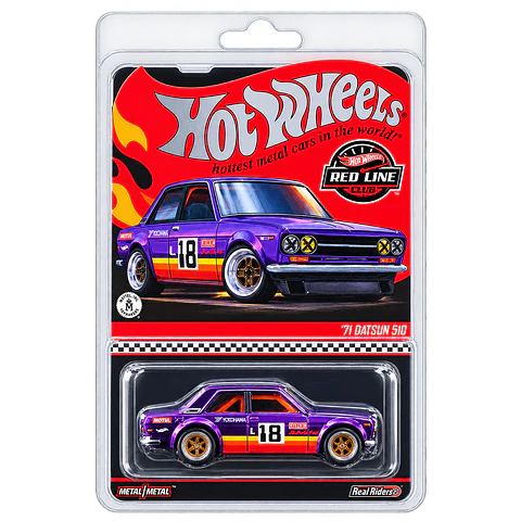 Hot Wheels Red Line Club: Exclusive ’71 Datsun 510 Púrpura - RLC 2026