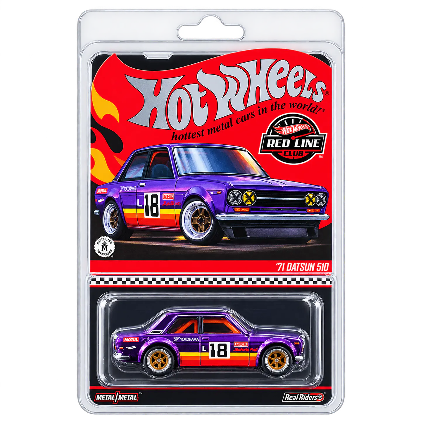 Hot Wheels Red Line Club: Exclusive ’71 Datsun 510 Púrpura - RLC 2026 1