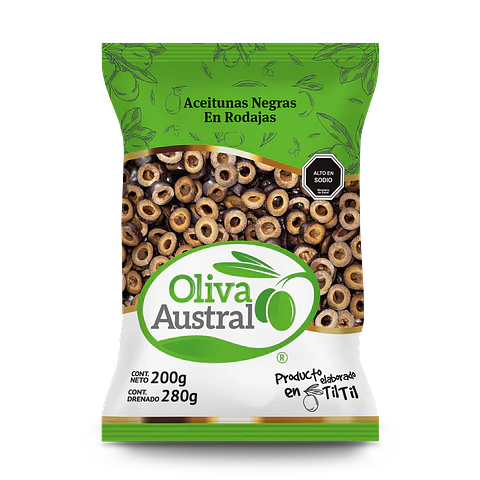 Aceituna Negra En Rodajas (Laminadas)