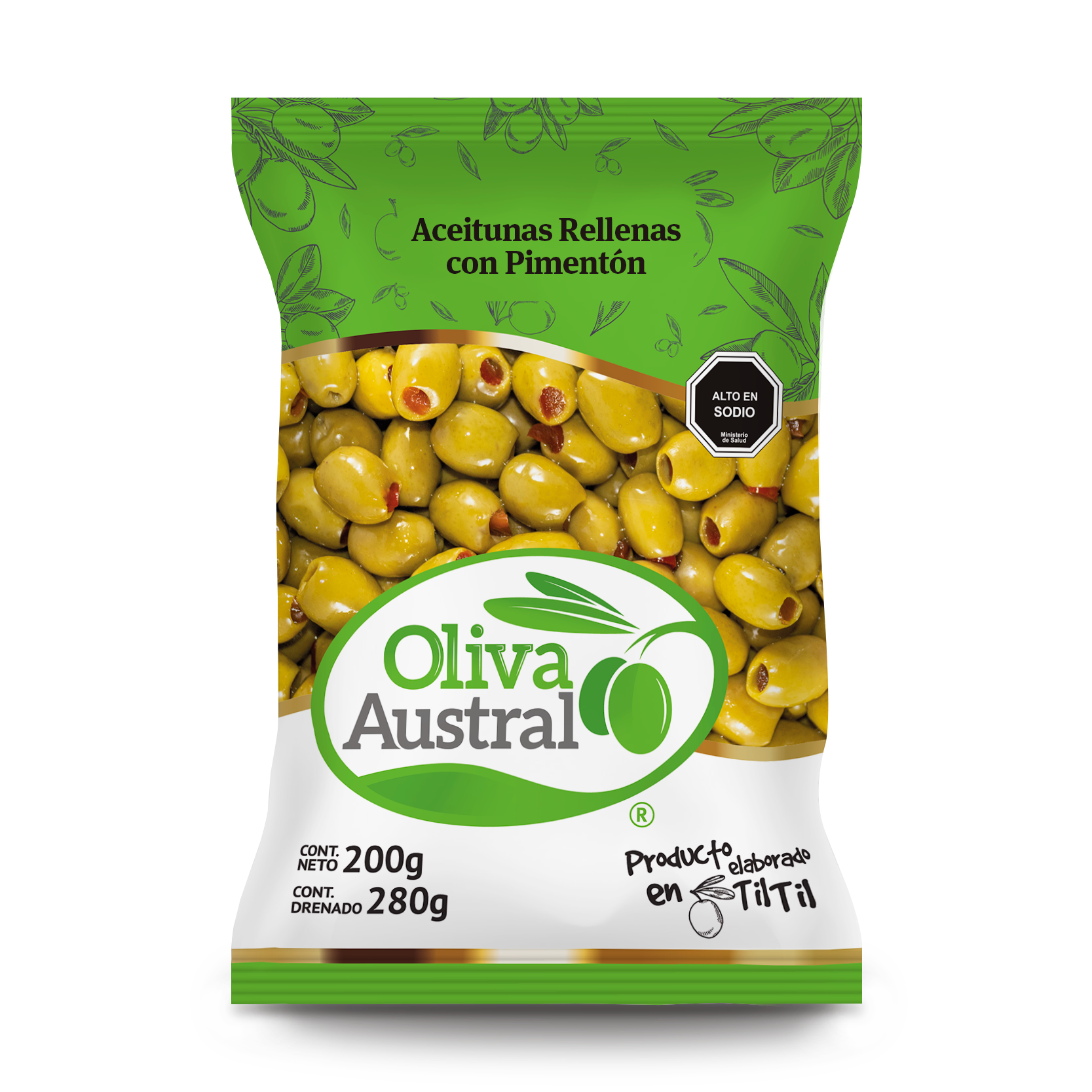 Aceitunas Rellanas con Pimentón