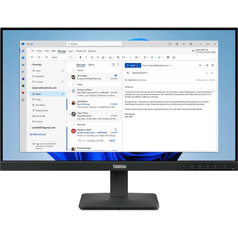 Monitor Lenovo ThinkVision S24-4e 23.8" 1920*1080 IPS HDMI VGA 100Hz 4ms GtG