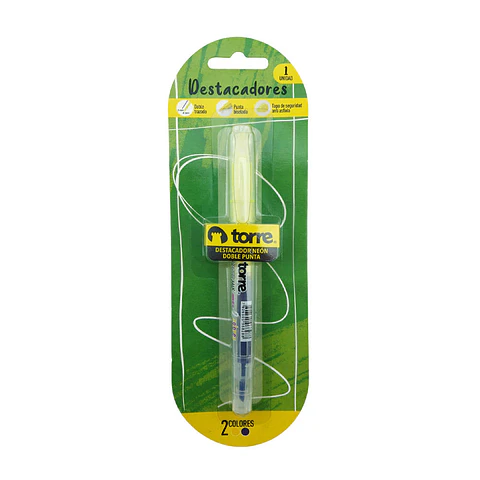 Destacador 01 u doble punta morad+amarillo blis Torre