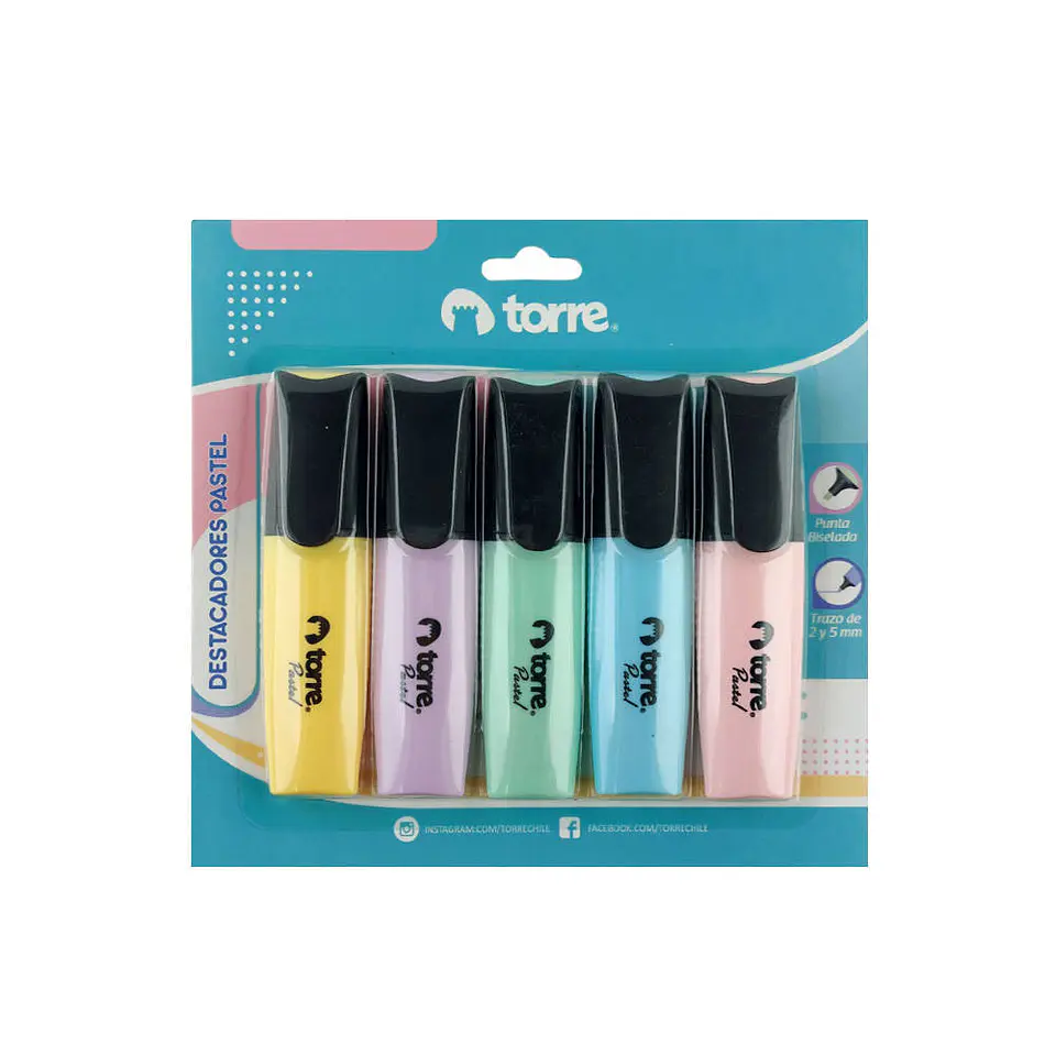 Destacador 05 u jumbo 05 color pastel blis torre 2