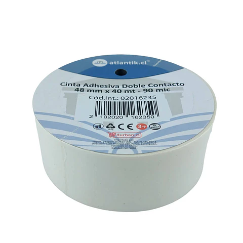 Cinta adhesiva doble contacto 48 mm x 40 mt - 90 mic 01 u atlantik